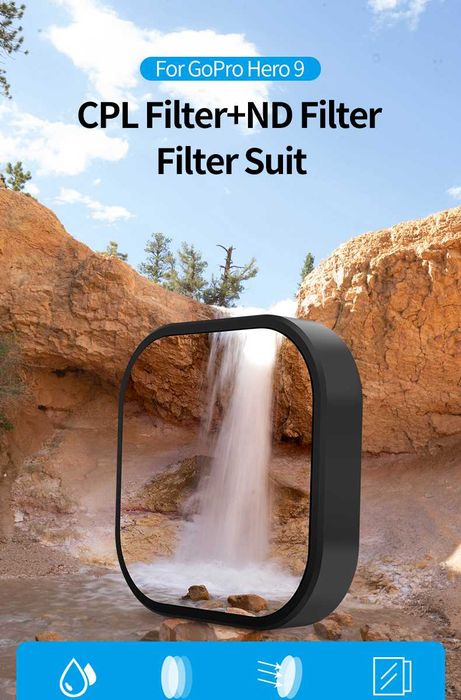 Zestaw filtrów TELESIN CPL ND8 ND16 ND32 do kamery sportowej GoPro