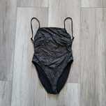 Kostium kąpielowy jednoczęściowy Calvin Klein 40 L czarny brokat