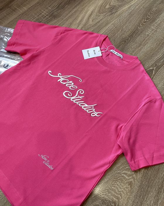 Футболка Acne Studios рожева