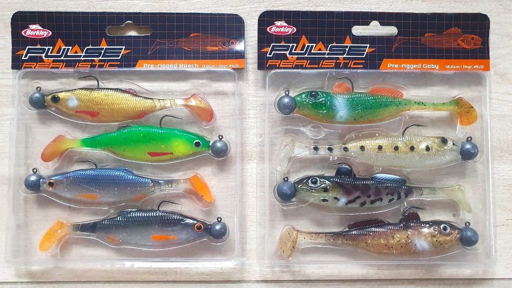Zestaw uzbrojonych gum BERKLEY Pulse Realistic Roach 11cm i Goby 12cm