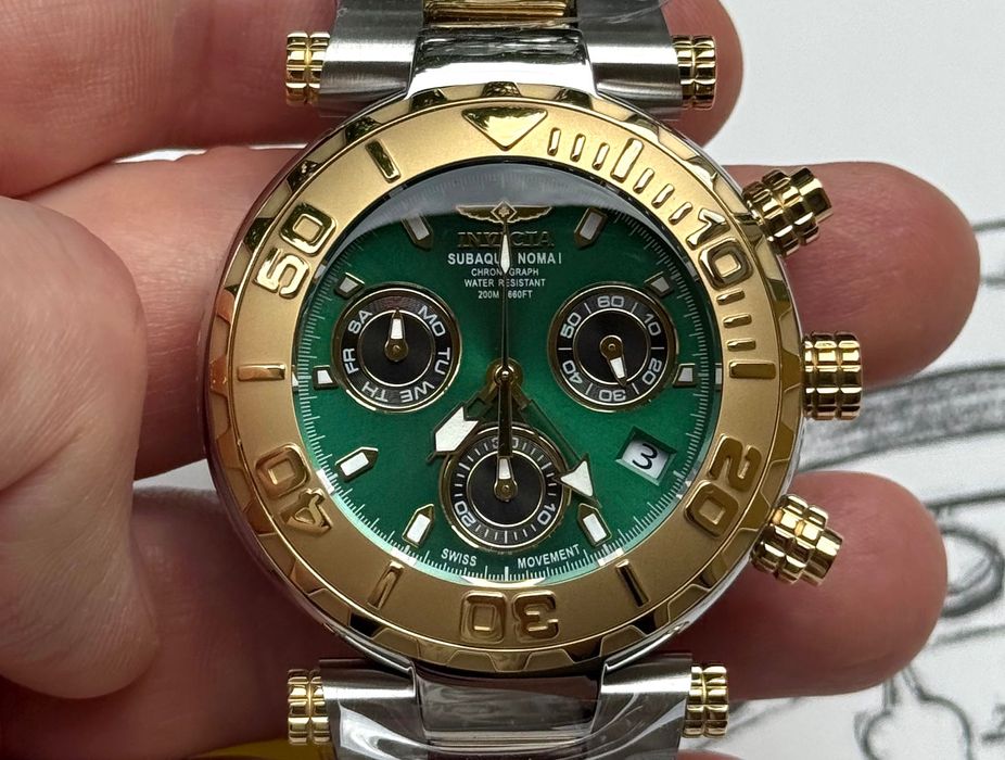 Годинник часы Invicta 25804 Subaqua Noma I 47 mm. Green EMERALD 200 MT