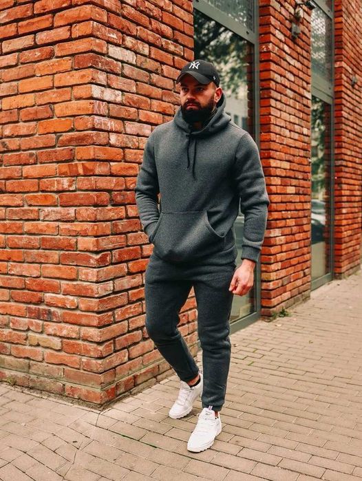 Спортивный костюм мужской зимний на флисе BL теплый кофта штаны