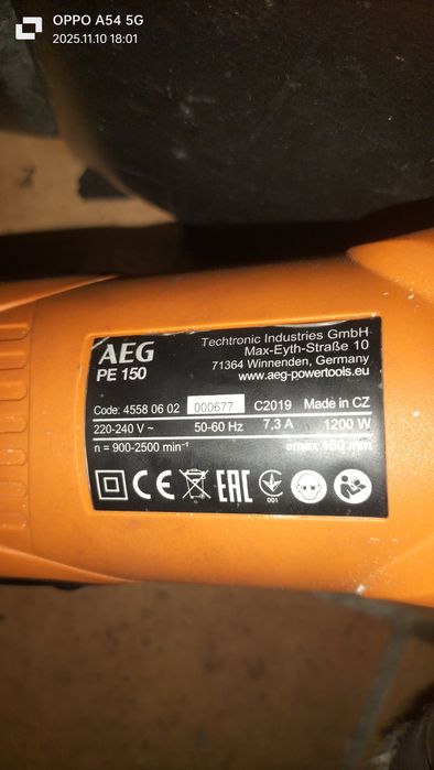 Vendo máquina polidora AEG