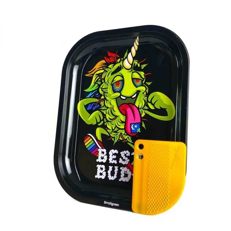 Sklep Mary Jane | Tacka metalowa Best Buds | Jednorożec LSD 18 x 14 cm