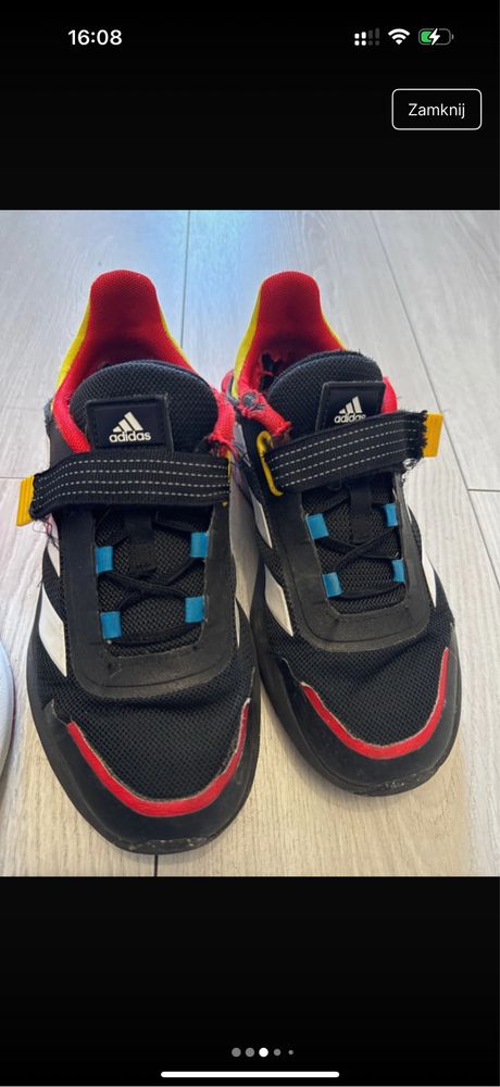 Adidas lego 35,5 2 pary sneakersów na rzepy kolorowe