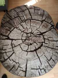 Owalny dywan sloje drewna 230/160 cm