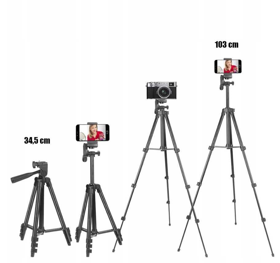 Statyw 4w1 Tripod 103cm Pilot UCHWYT NA TELEFON