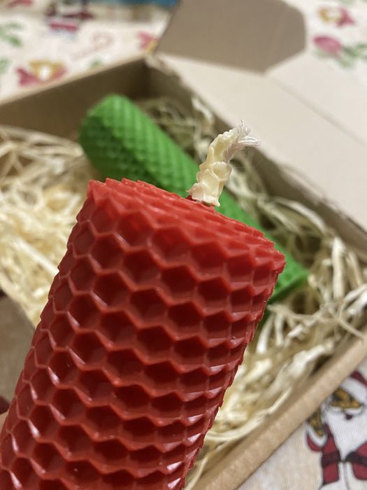 Набір свічок з вощини