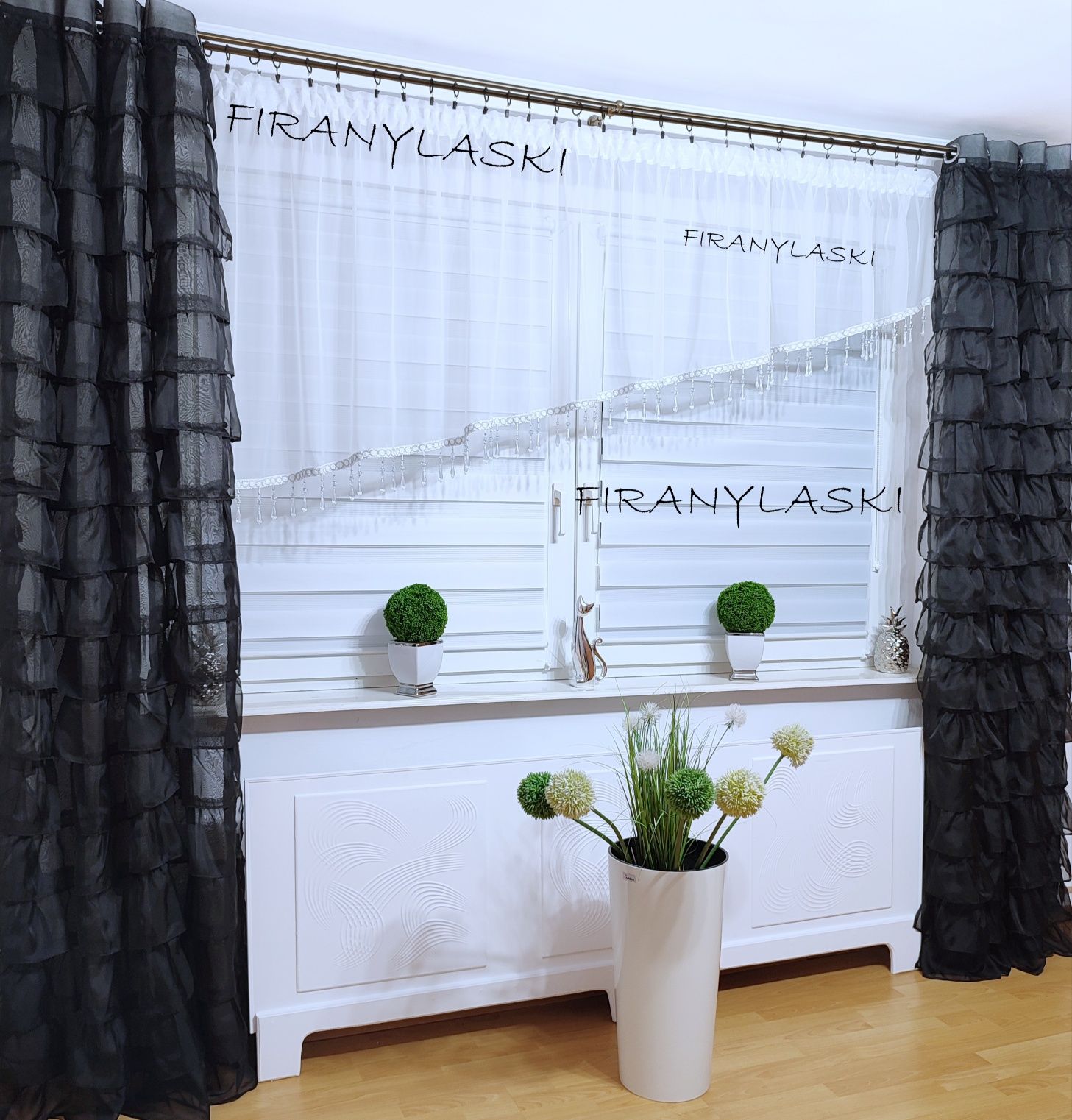 Firana 400x100 Firany Gotowe Firanki do kuchni pokoju