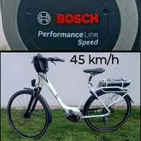 Rower elektryczny 45km/h odblokowany Bosch performance line speed