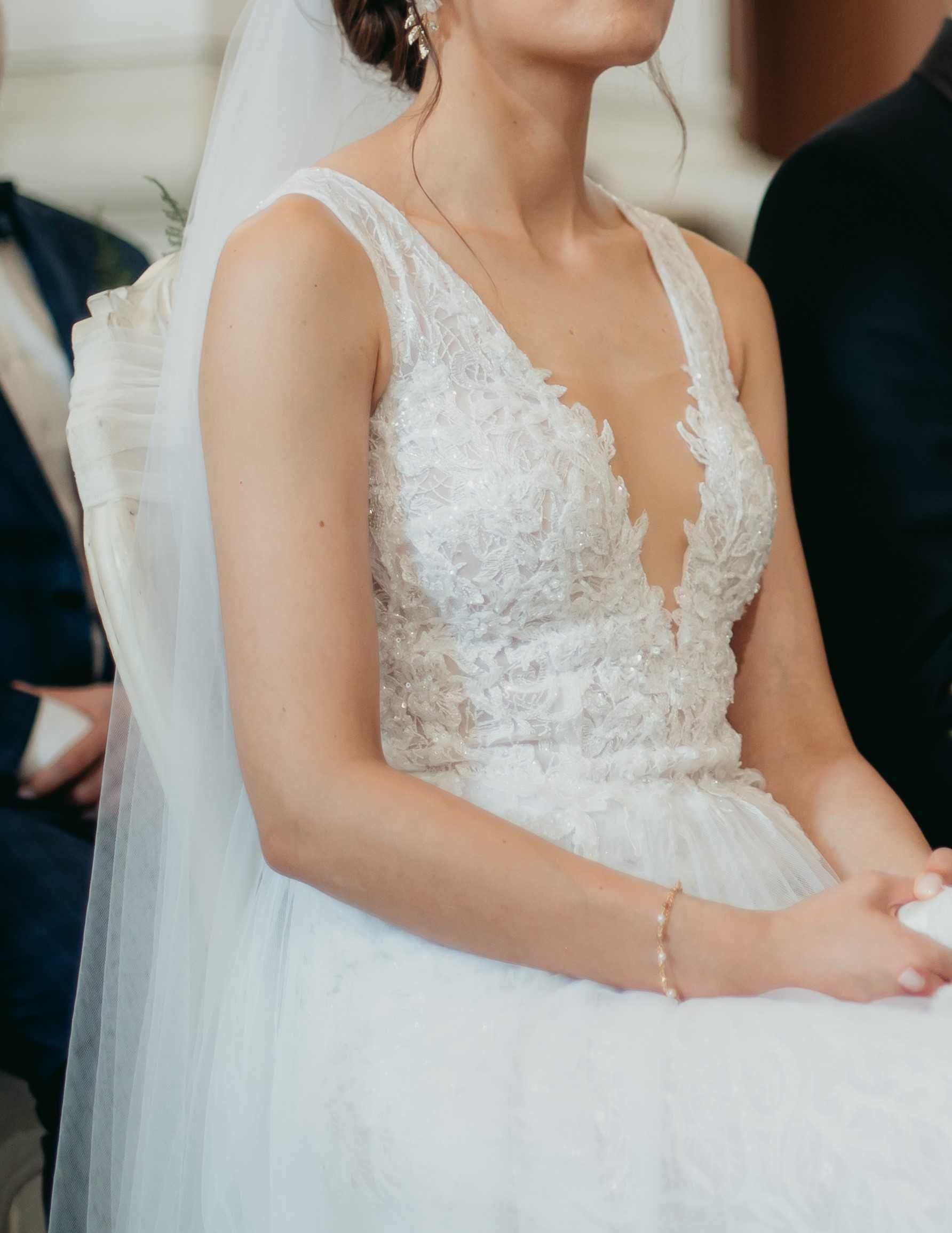 Piękna suknia ślubna projektu Aleksandry Mirosław