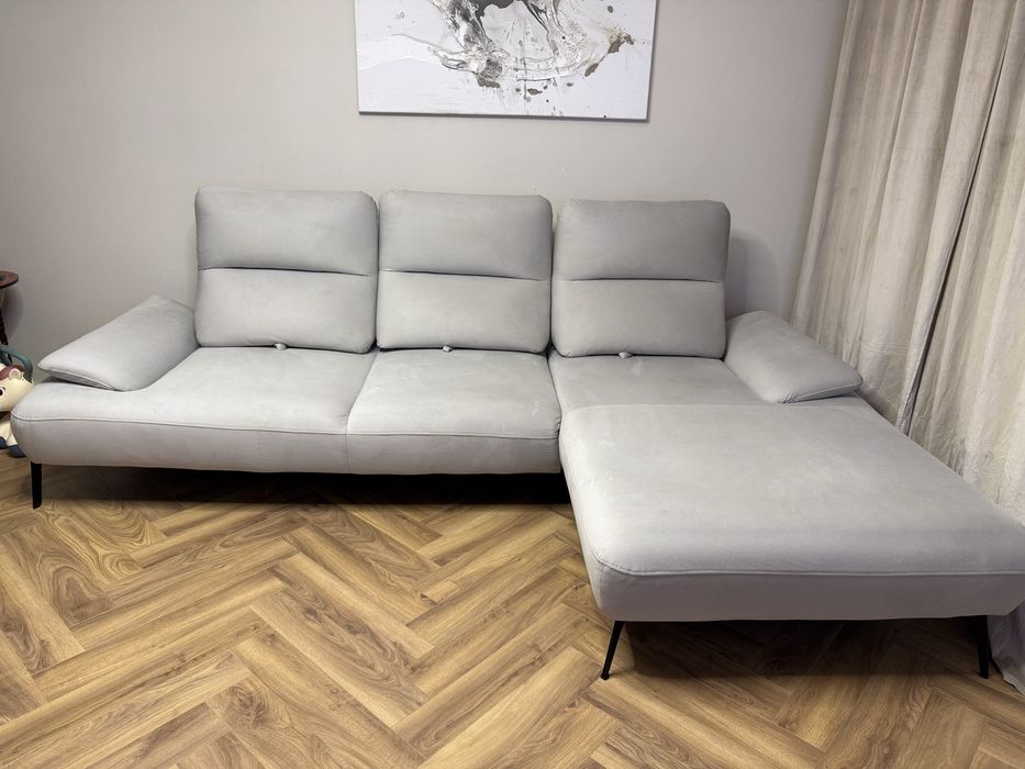 Narożnik Cesar nowoczesny loft duzy  szary 280cm