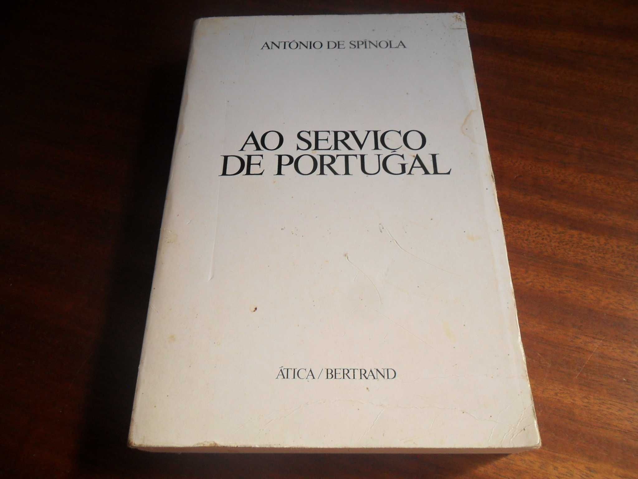 "Ao Serviço de Portugal" de António de Spínola - 1ª Edição de 1976