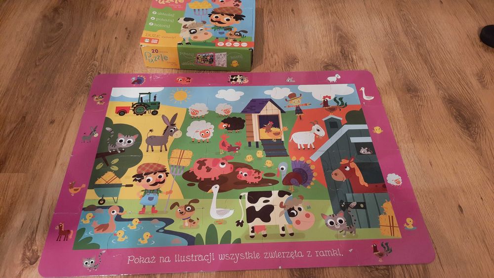 puzzle, układanki zestaw 6 sztuk