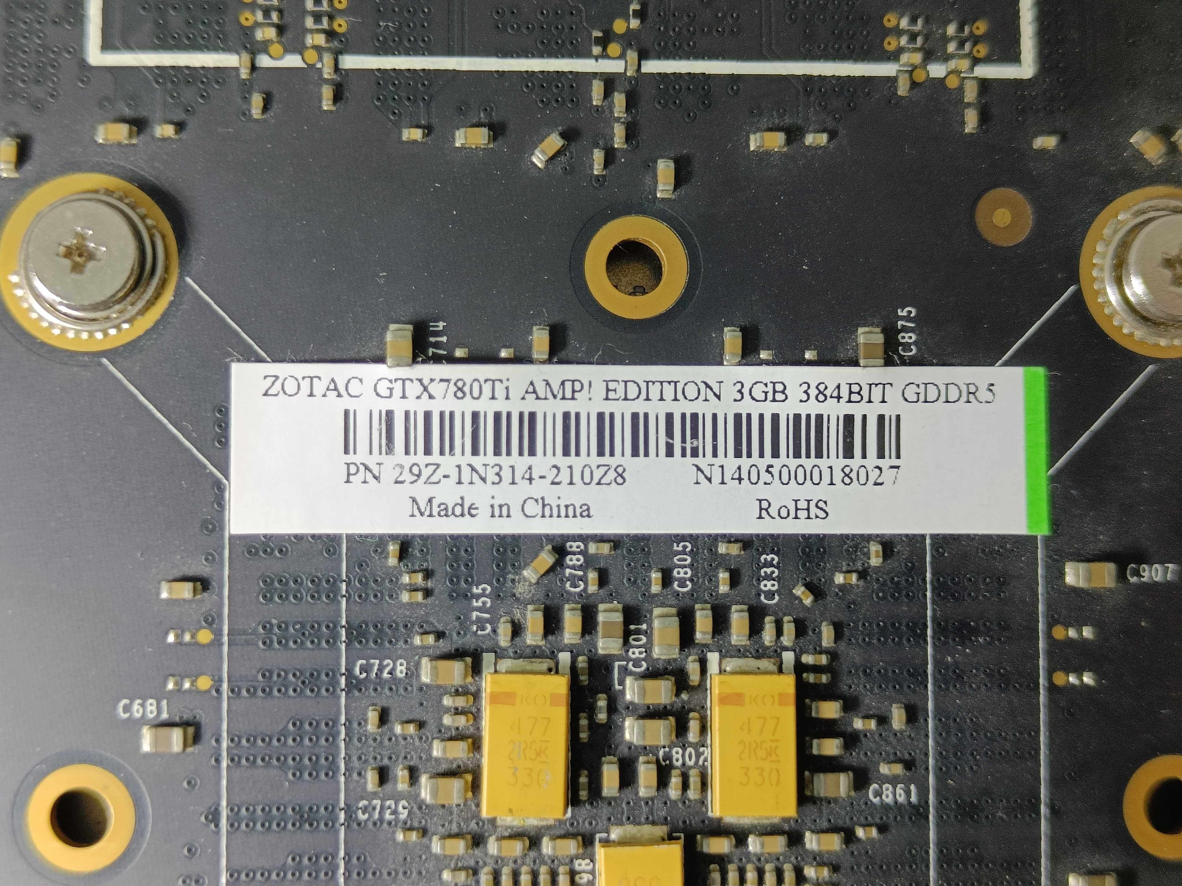 Відеокарта ZOTAC GTX780ti AMP Edition 3GB GDDR5 384bit шина - ЯК НОВА!