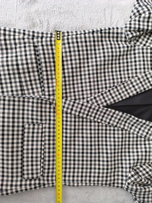 Marynarka Żakiet Only 34 XS krata kratka czarno biała