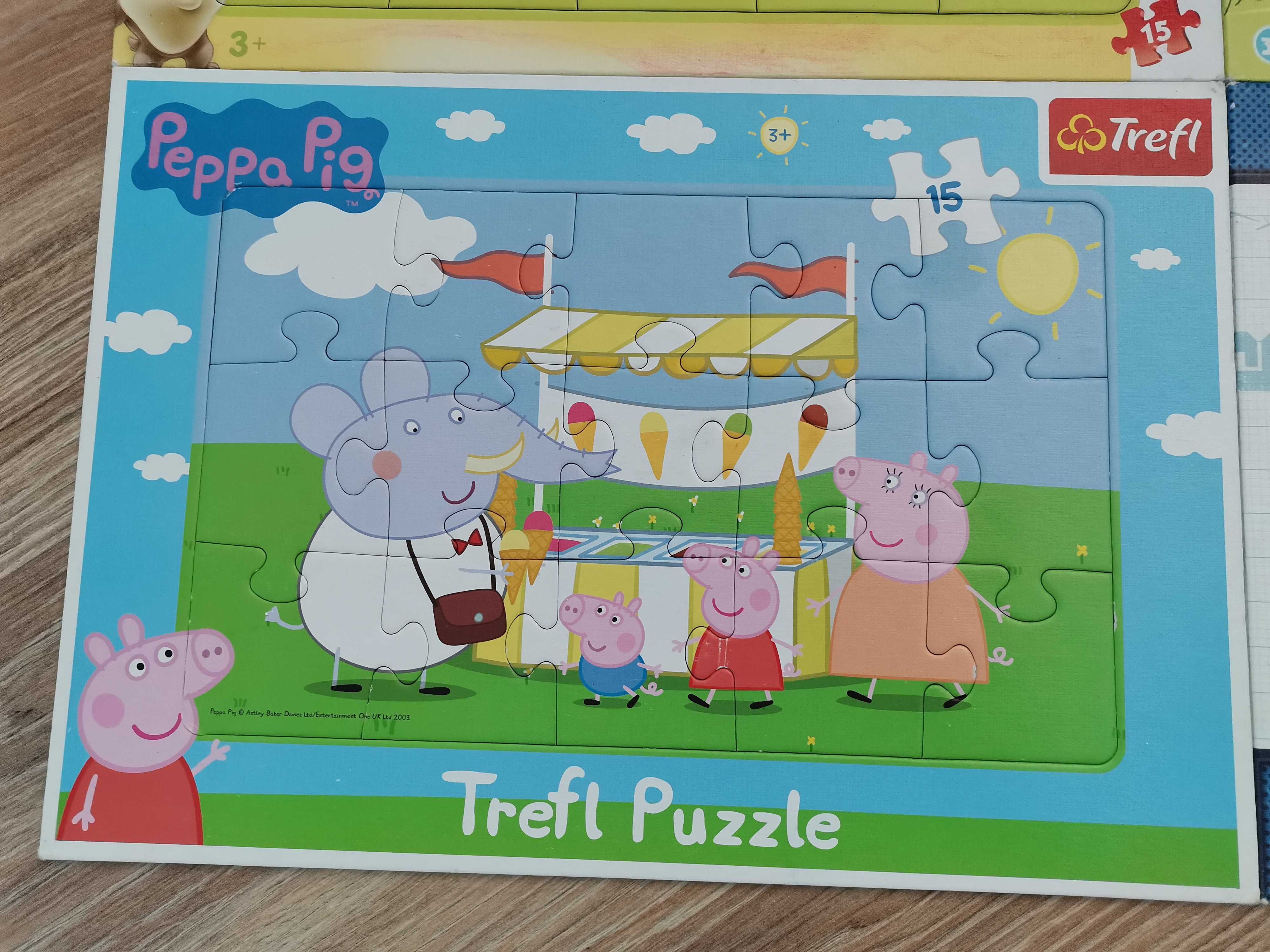 4x puzzle ramkowe 15 elementów 3+