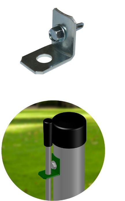 Słupek ogrodzeniowy okrągły fi 42mm H200cm Ocynk + Malowanie proszkowe