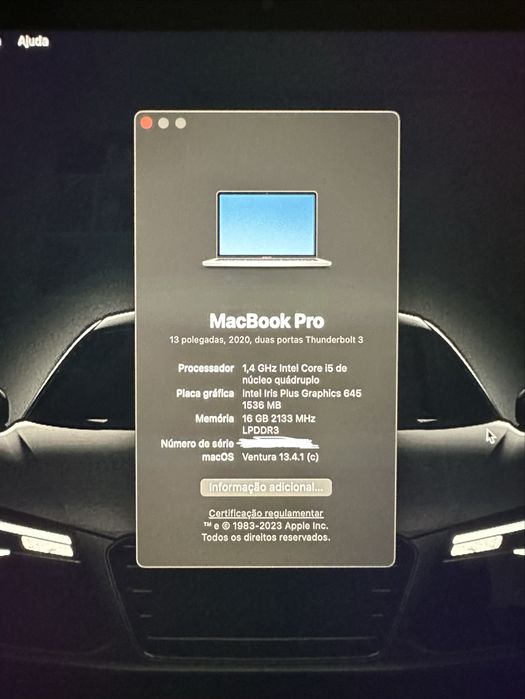 Macbook pro 13 touchbar 2020 - 16GB
