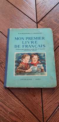 Książka rok 1952 "Mon Premier Livre de Francais" H. H. Fedotowa