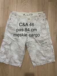 ALCW C&A 46 M beżowe spodenki cargo pas 84 cm