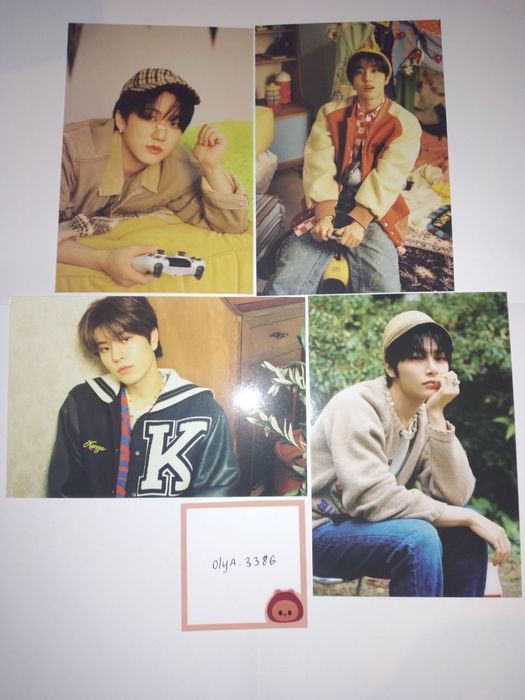 Taemin & Stray kids - Офіційні картки, наліпка Хана і листівки