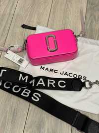 Сумка крос боді Marc Jacobs Snapshot рожева фуксі шкіряна