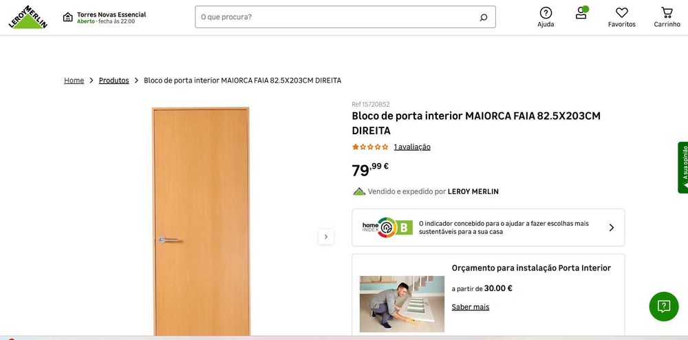 Lote de Portas Interiores Esq. e Dit. Novas e Puxadores em inox