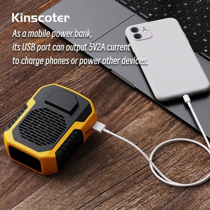 Підвісний міні-вентилятор Kinscoter на шию/талію, 6000 мАг, USB