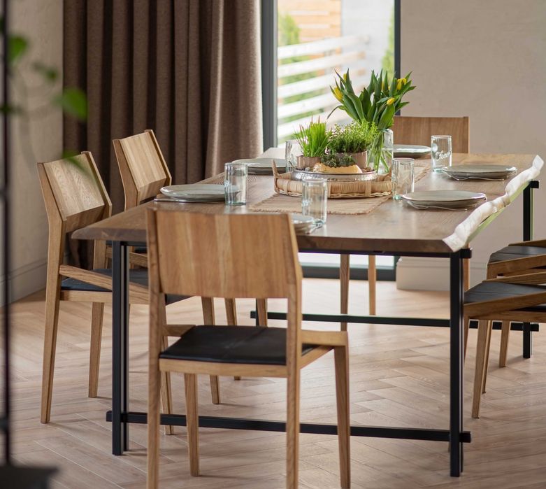 Stół dębowy premium – blat z litego dębu, kolor wykończenia w cenie