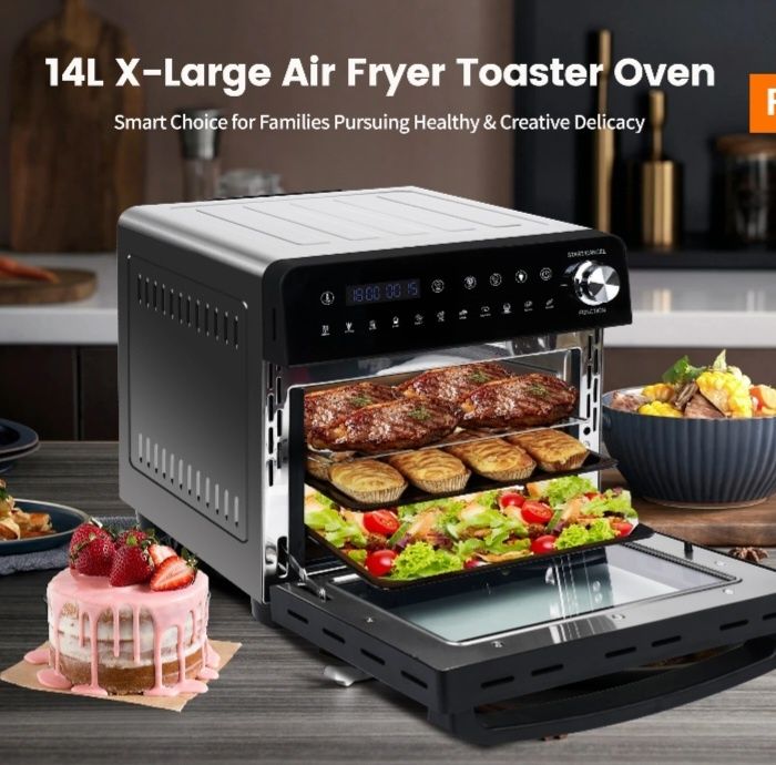 Фритюрниця з гарячим повітрям 14 л XXL, міні-піч з аерофритюрницею 180