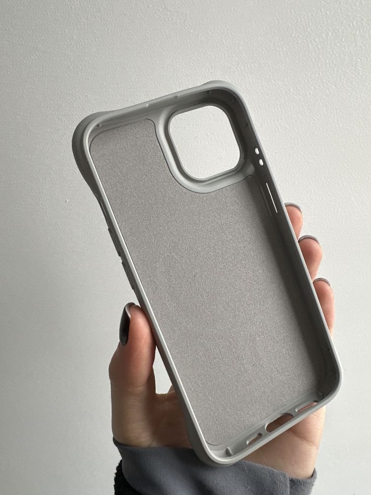 Szkło hartowane i etui MagSafe szare IPHONE 13/14