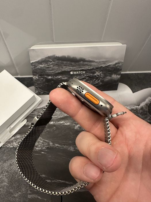 Apple Watch Ultra Wide 2 + Bransoleta Titanium Srebrna L