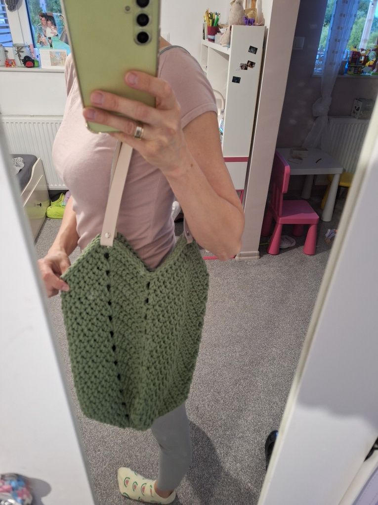 Torba tulipan na szydełku