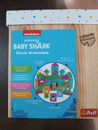 Klocki drewniane edukacyjne Baby Shark, nowe, Trefl