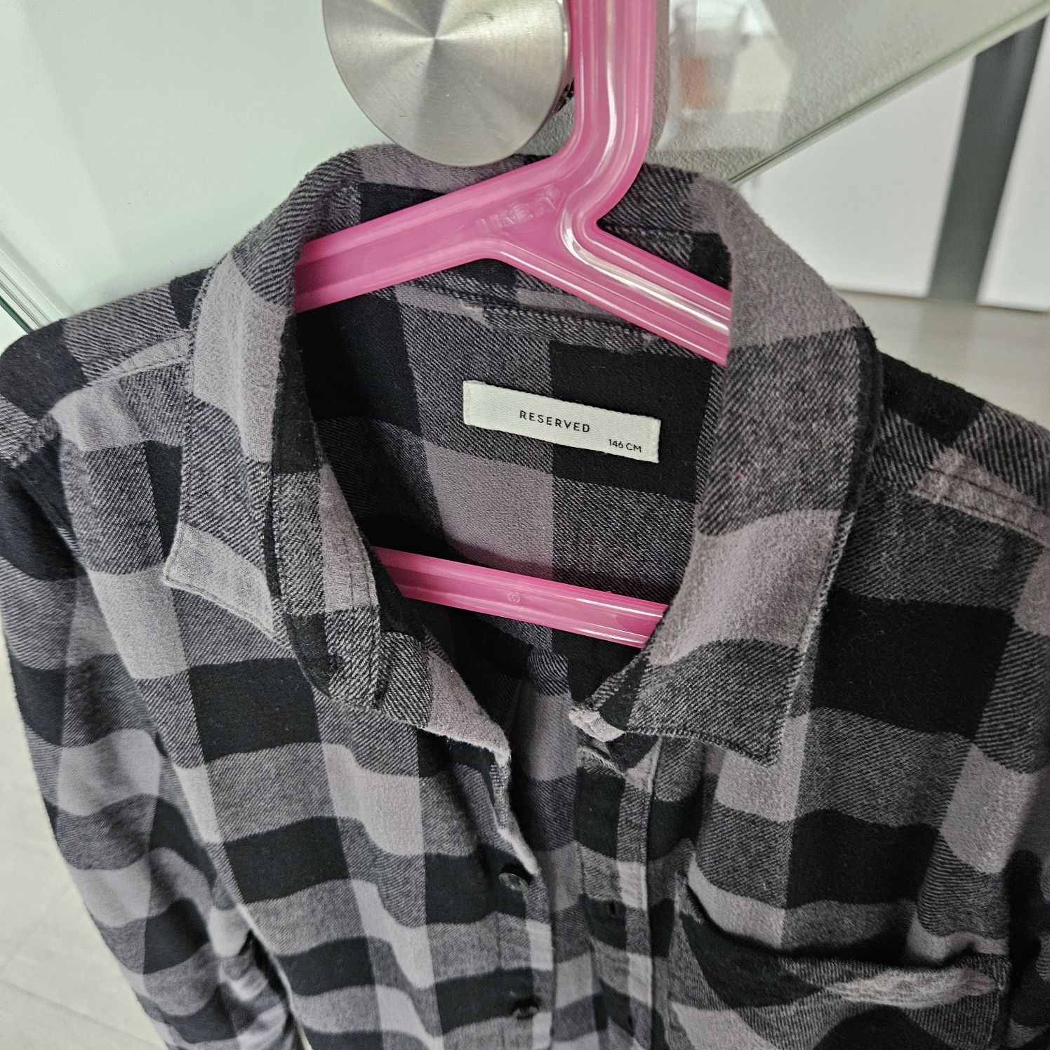 Koszula RESERVED flanelowa 146 chłopięca mało używana w kratkę