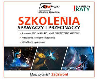 Kurs szkolenie spawanie, lutowanie, przecinanie, weryfikacja uprawnień