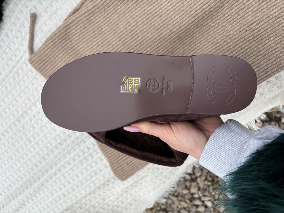 Chanel czekoladowe mokasyny buty