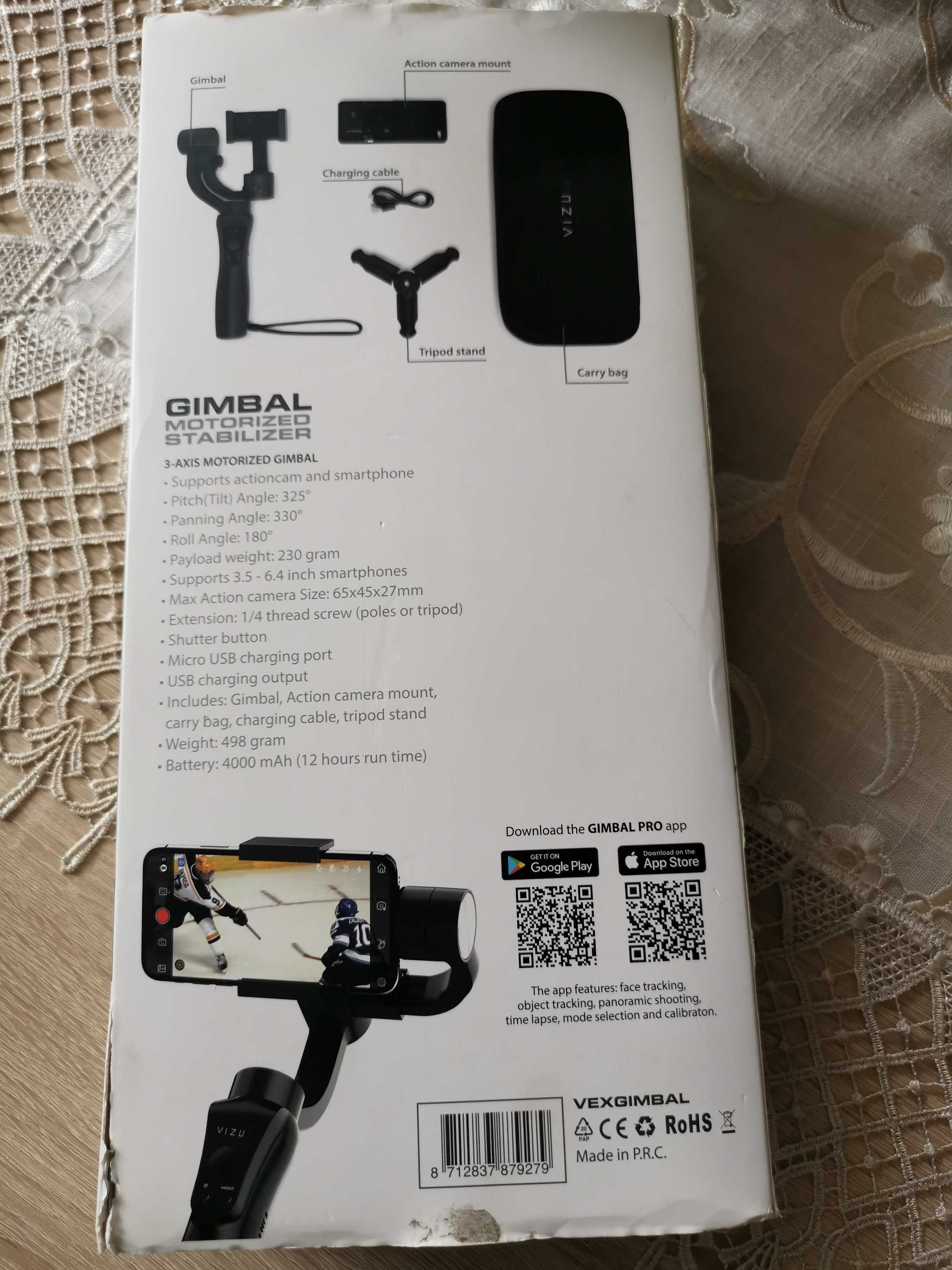 Vizu VEXGIMBAL - Gimbal do smartfonów i kamer sportowych.