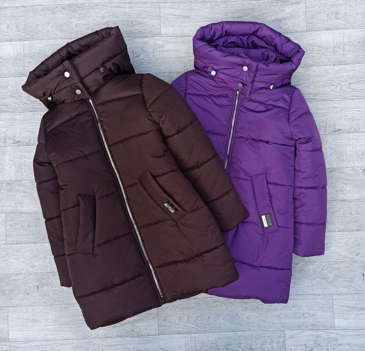 Зимова куртка пальто пуховик для дівчинки 134, 140, 146 см