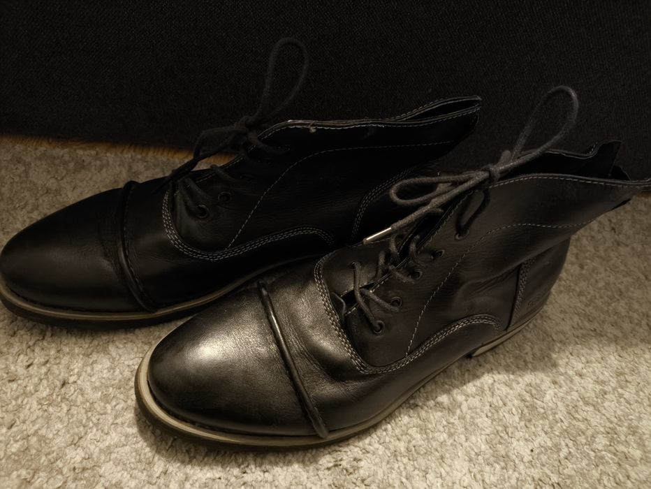 Eleganckie Czarne Półbuty Trzewiki Męskie Big Star 45