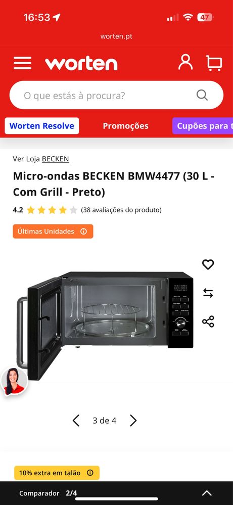 Micro-ondas BECKEN 30 L