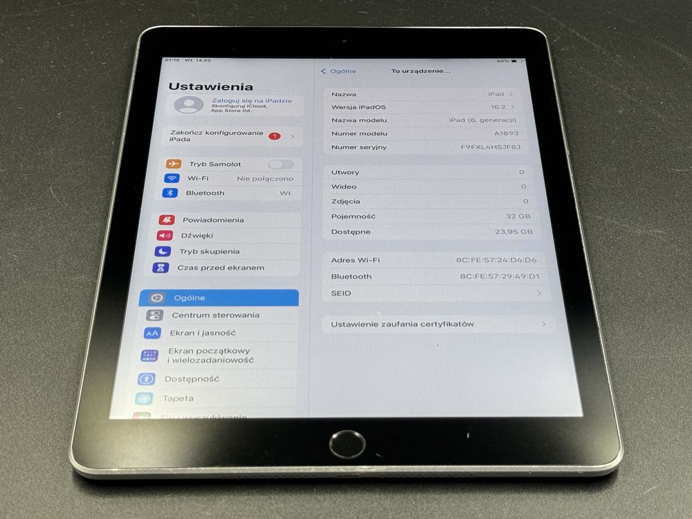 iPad 6. gen. 32GB (A1893) - WiFi - faktura VAT 23%