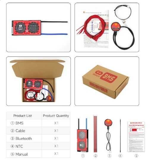 Daly Smart BMS Li-Ion 250A FAN Li-ion 3S 4S 12V BT