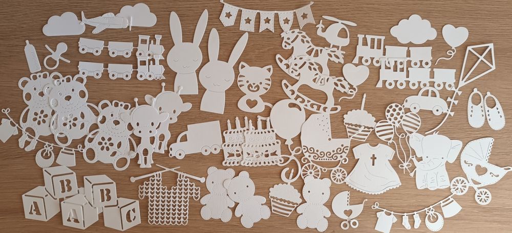 Scrapki dziecięce jednorazowy duży zestaw mix 45szt.