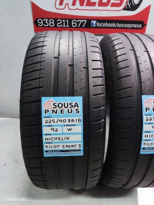 2 pneus semi novos 225-40r18 michelin - oferta dos portes 100 EUROS