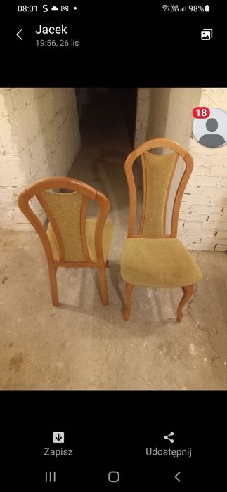 Krzesła drewniane 2 szt cena za 2 szt