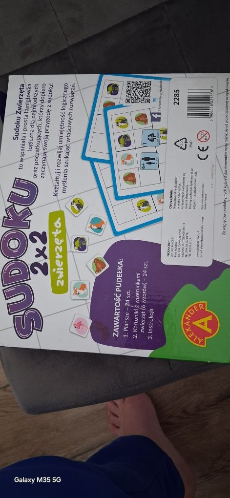 Gra sudoku2 x2 zwierzęta