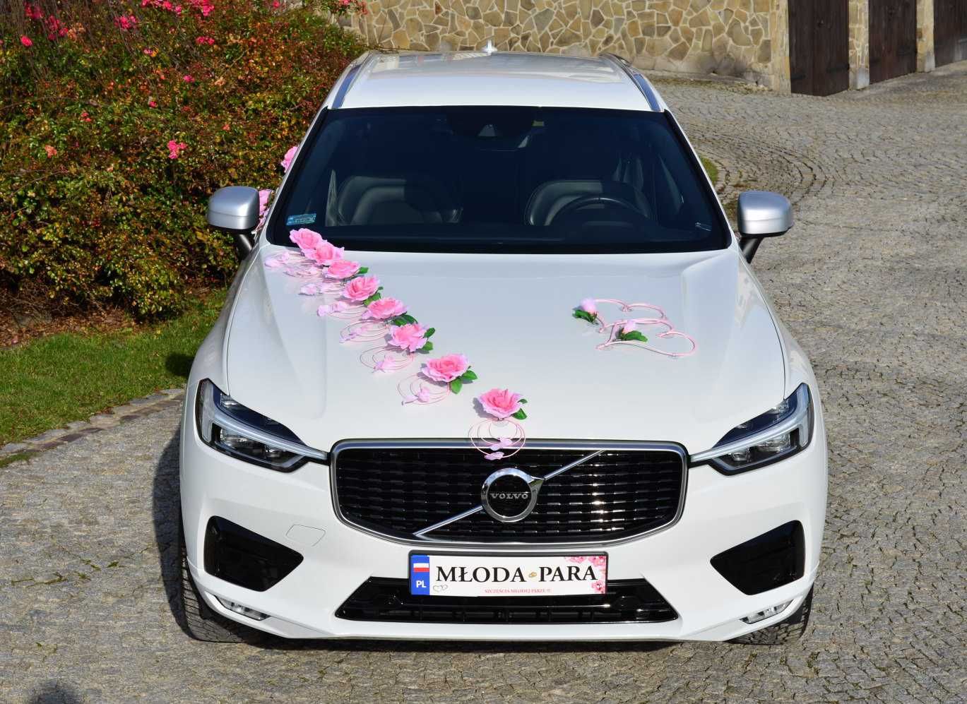 Ozdoba dekoracja na samochód weselny ślub przybranie auto 341