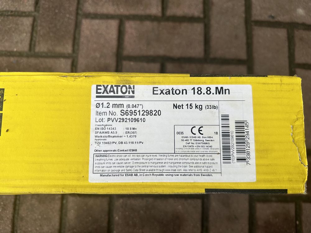 Exaton 18.8.Mn   1.2mm  15 kg Kwasówka Nierdzewna Drut spawalniczy